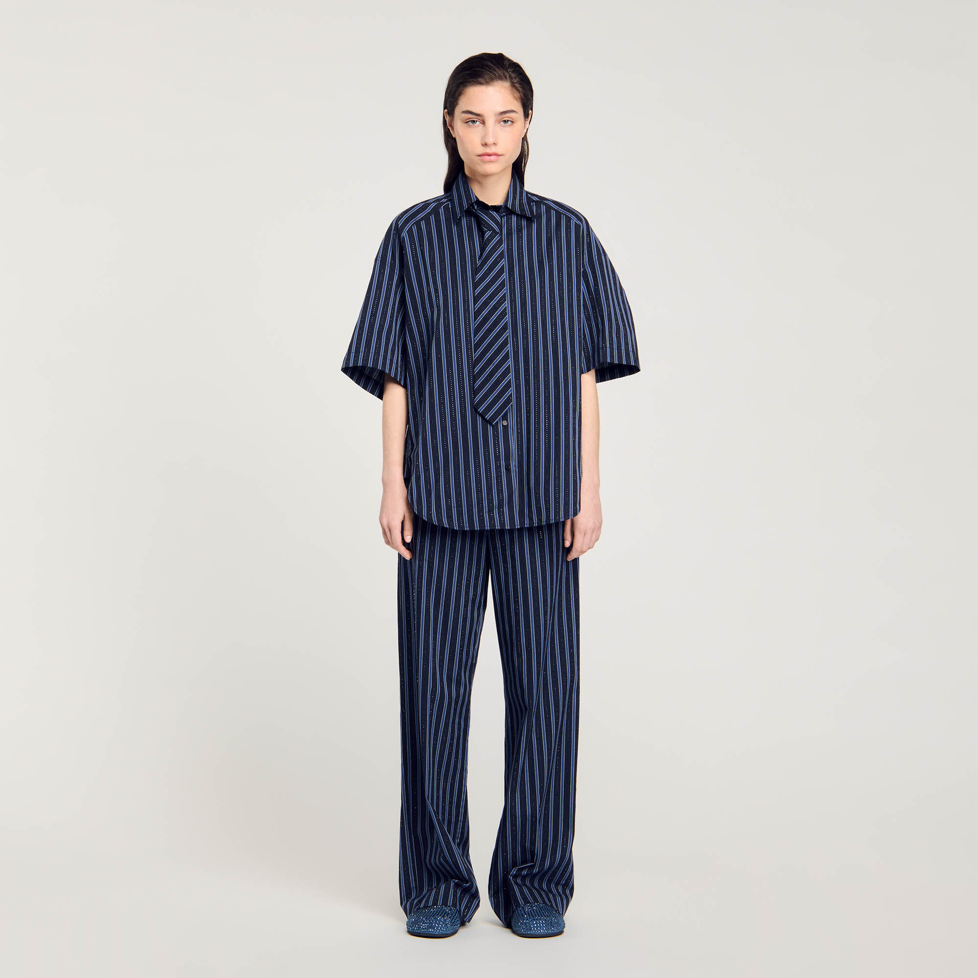 Sandro pajama shirt hotsell