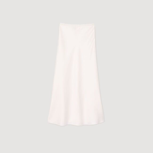 Long satin-effect skirt