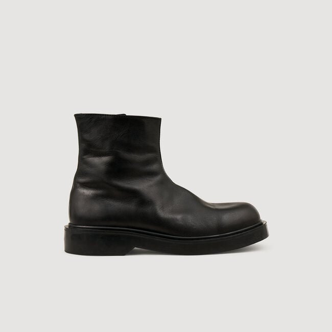 Leather ankle boots