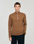 Wool jumper with zip collar