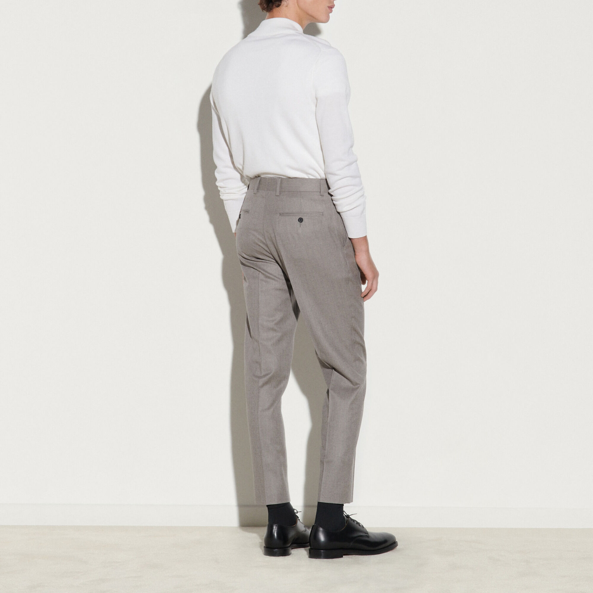 Flannel suit trousers