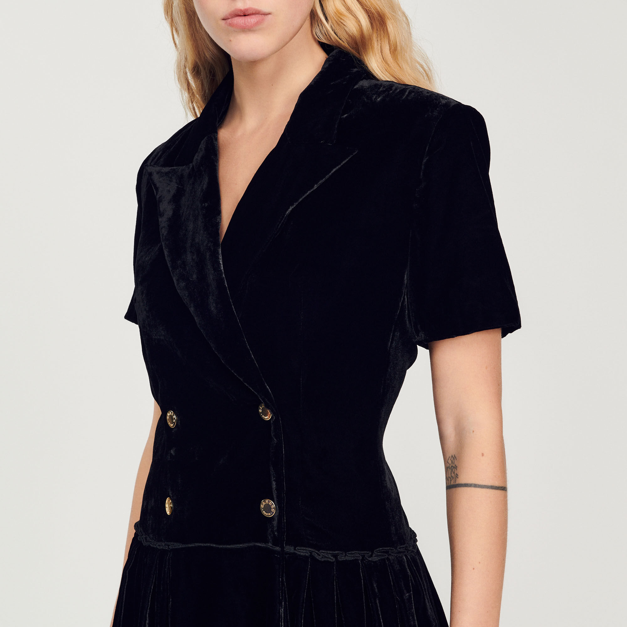 Short velvet dress