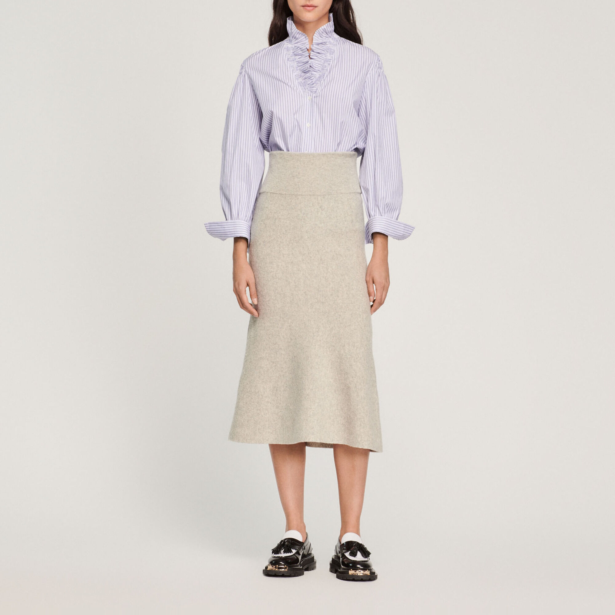 Long flared skirt