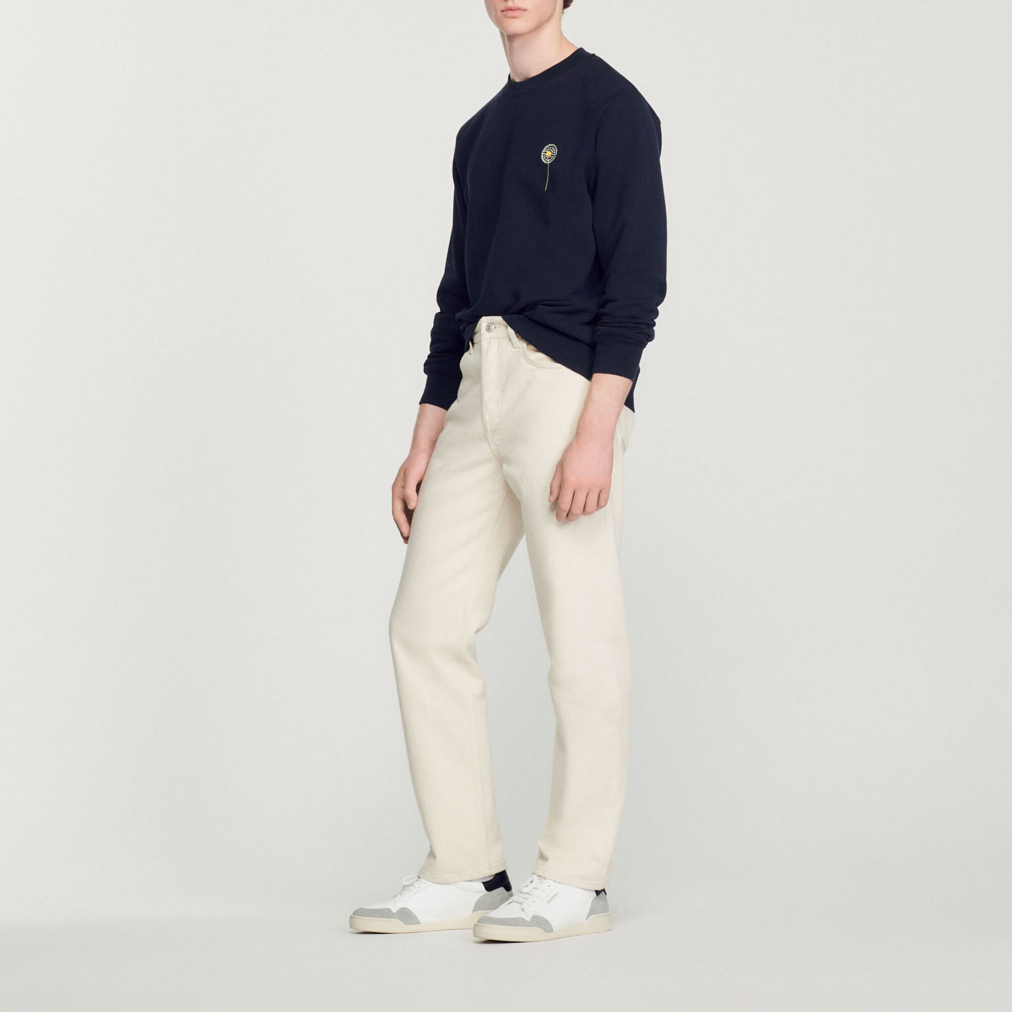 Embroidered dandelion sweatshirt