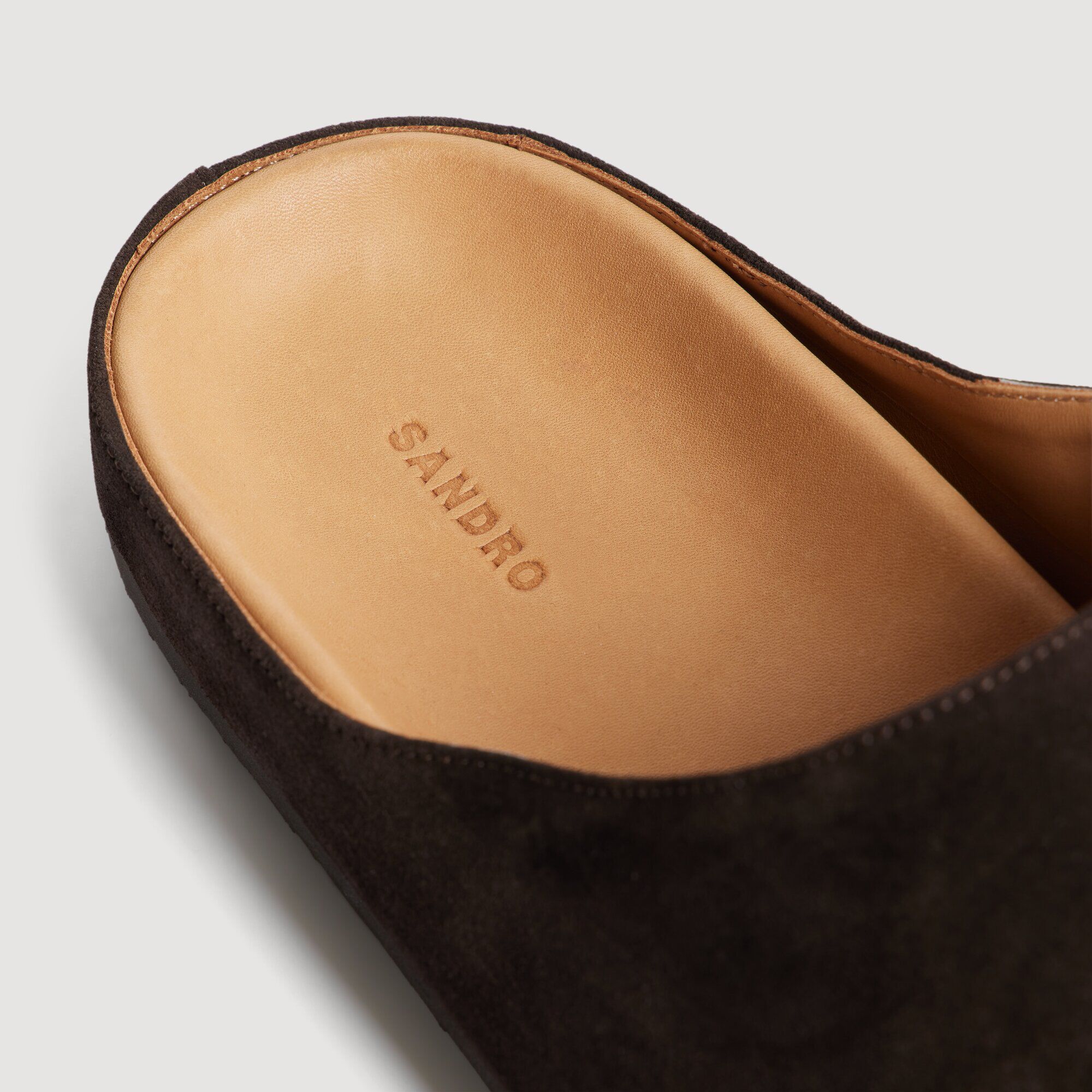 Split leather mules