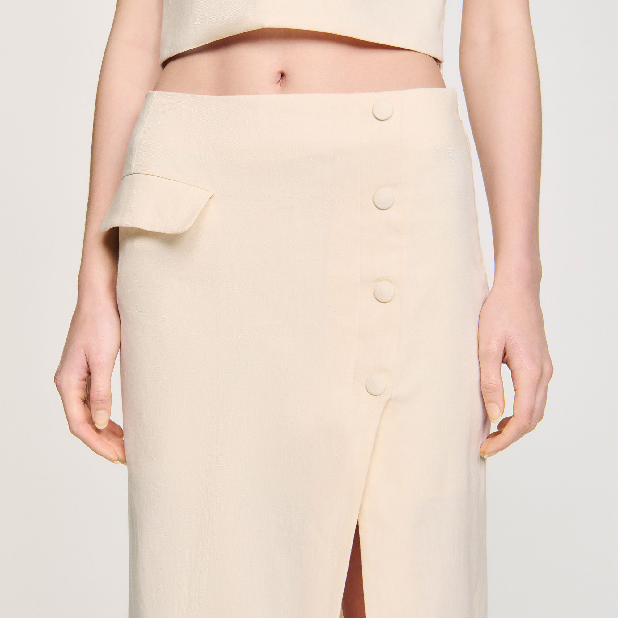 Long slit skirt