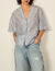 Short-sleeved bandana print shirt