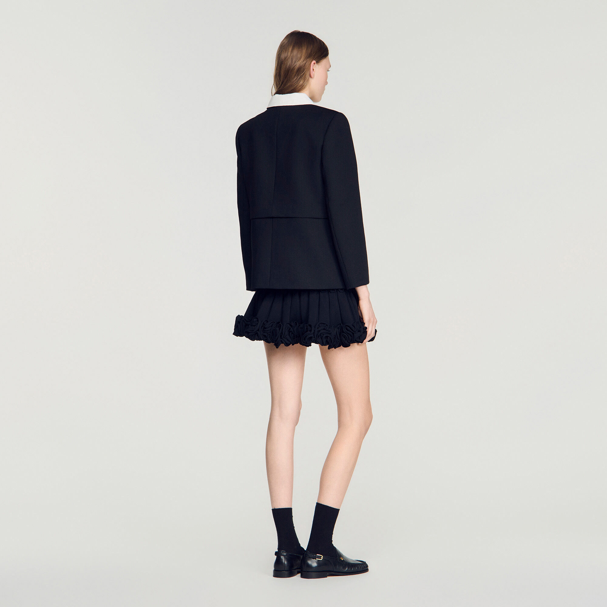 Jacket with contrast collar