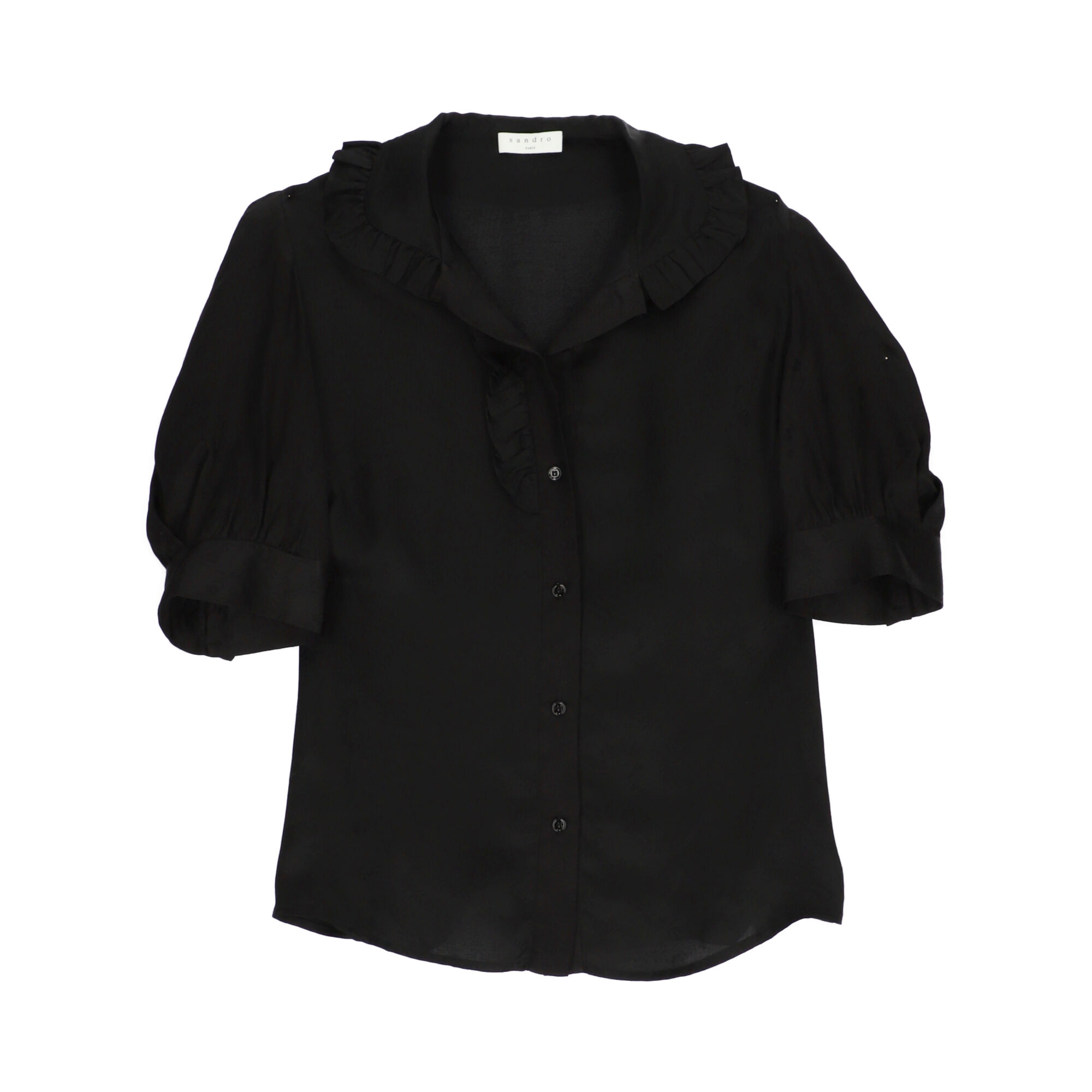 Flowing shirt in patterned jacquard