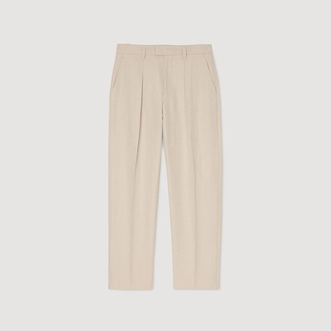 Wide-leg trousers with creases