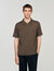 Knitted polo shirt with zip collar