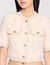 Short-sleeved tweed jacket