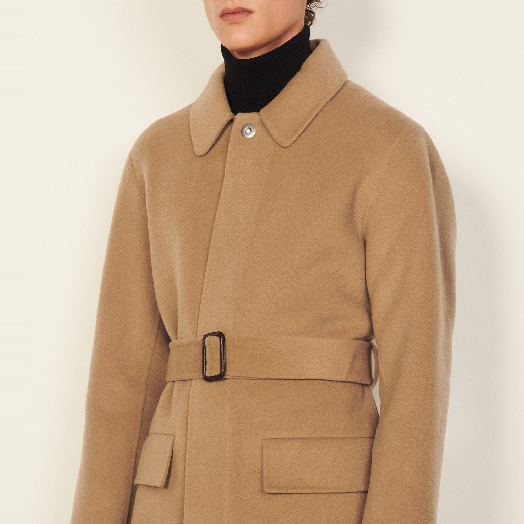 Double-faced wool coat