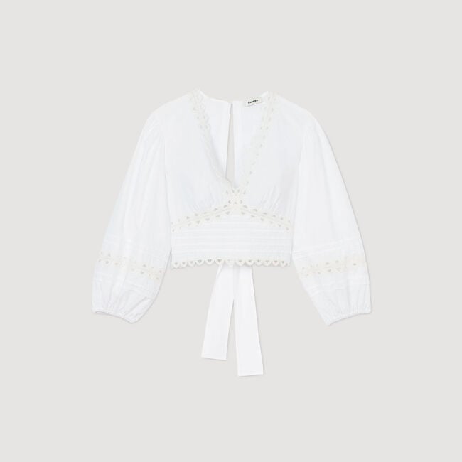 Poplin crop top