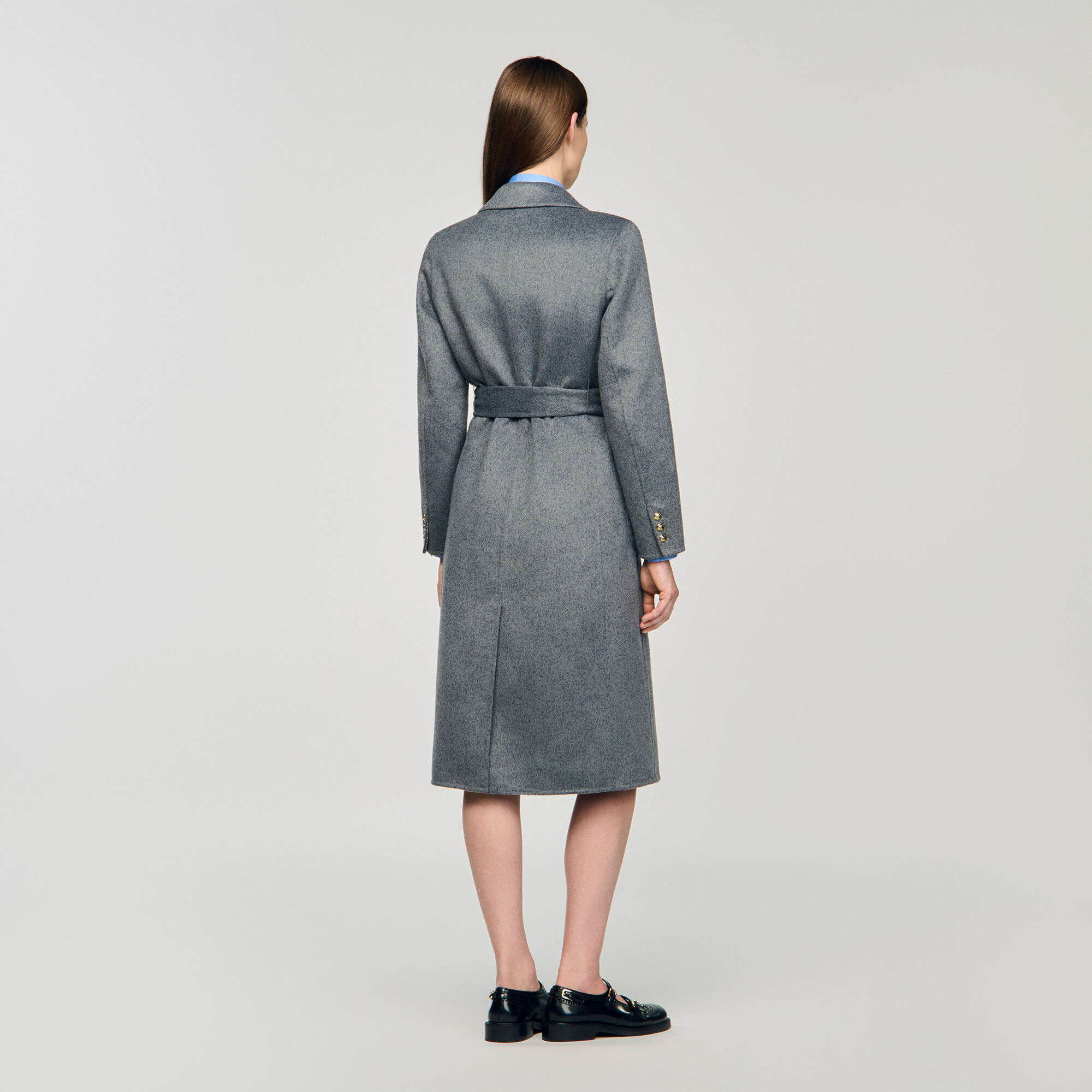 Double-faced check coat
