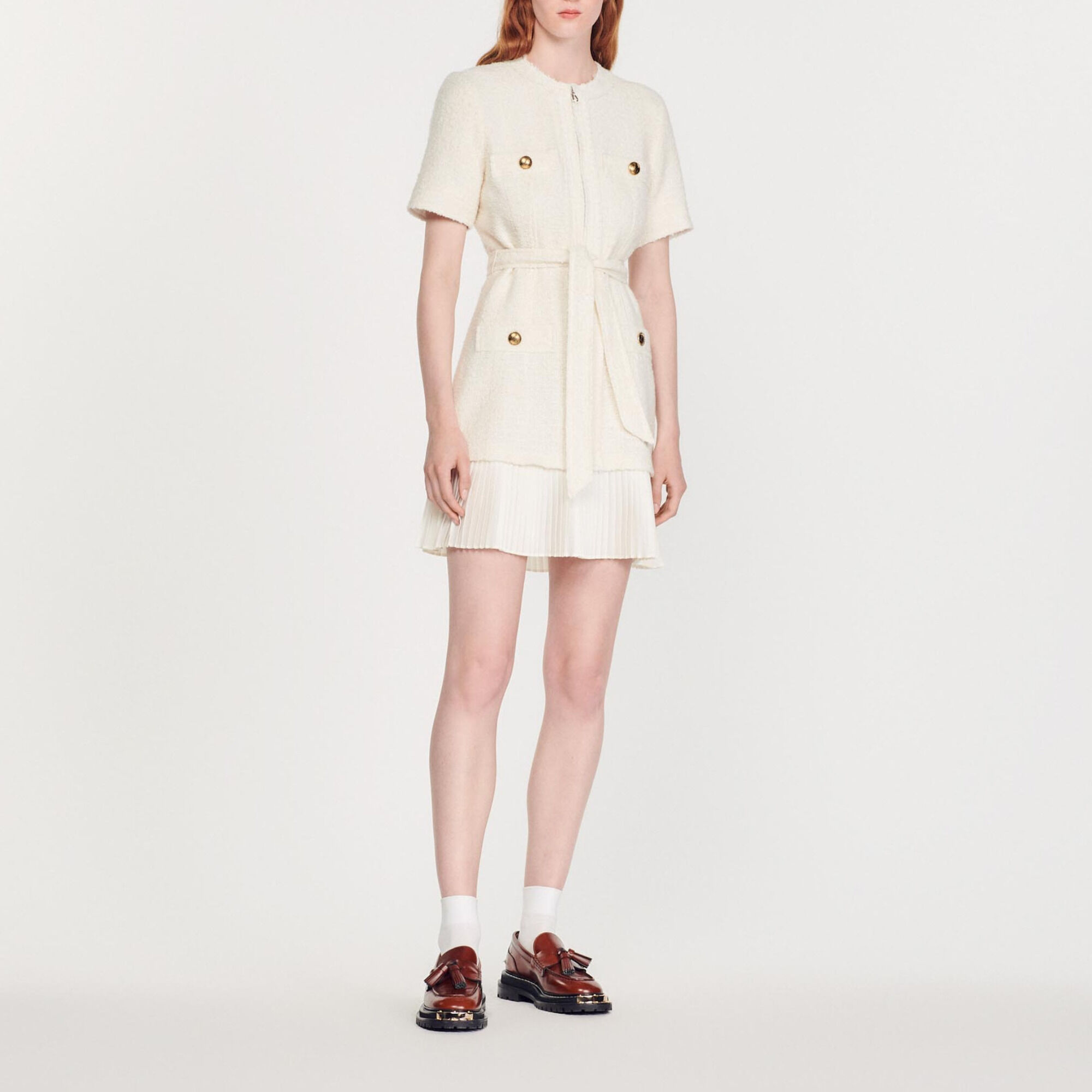 Short sleeve coat dress hot sale