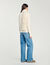 Knitted jumper with scarf collar