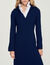 Long dress with open collar