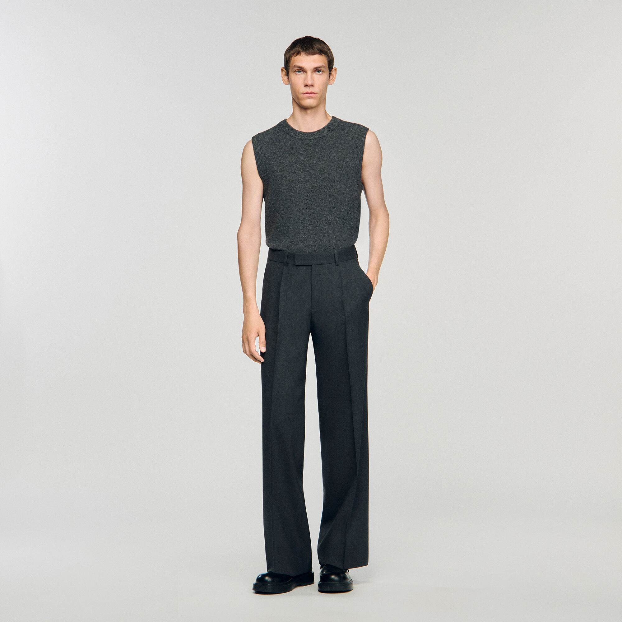 Wool suit trousers