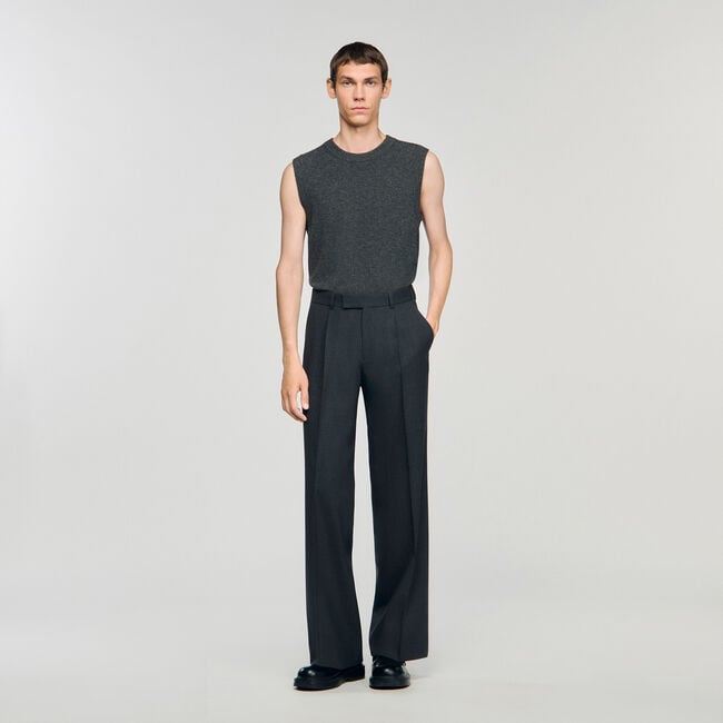 Wool suit trousers