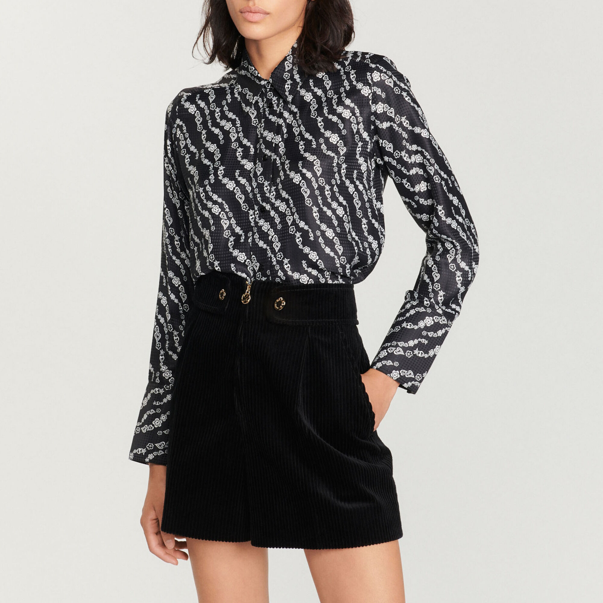 Printed flowing shirt