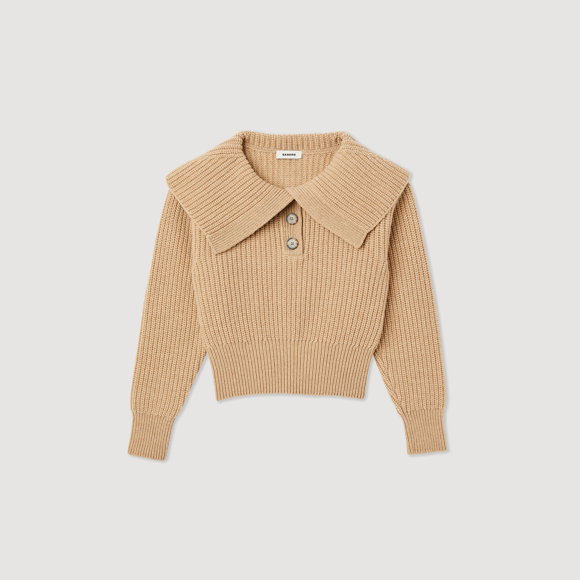 Cropped knit sweater