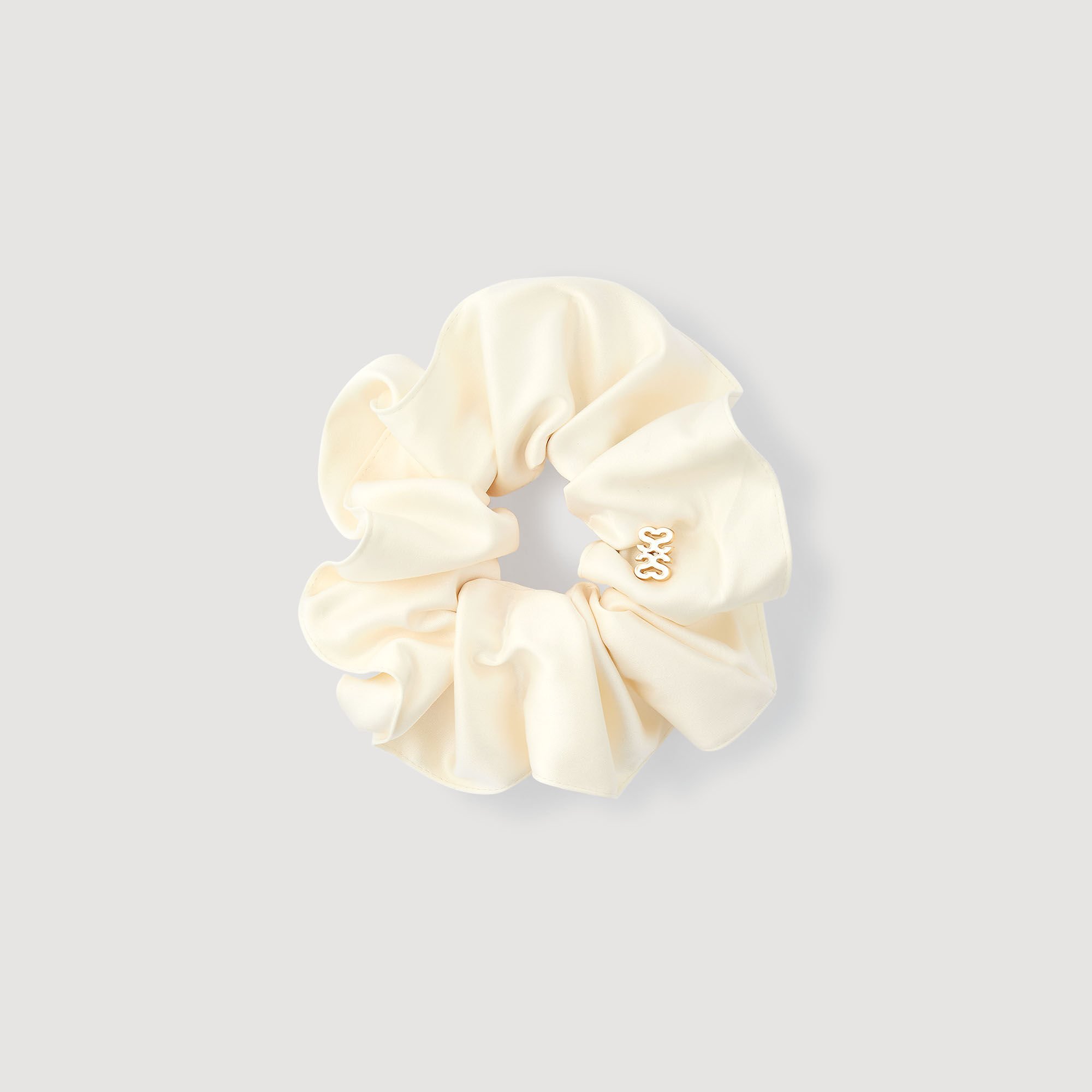 Plain satin-effect scrunchie