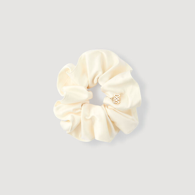 Plain satin-effect scrunchie