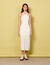 Long pointelle knit dress