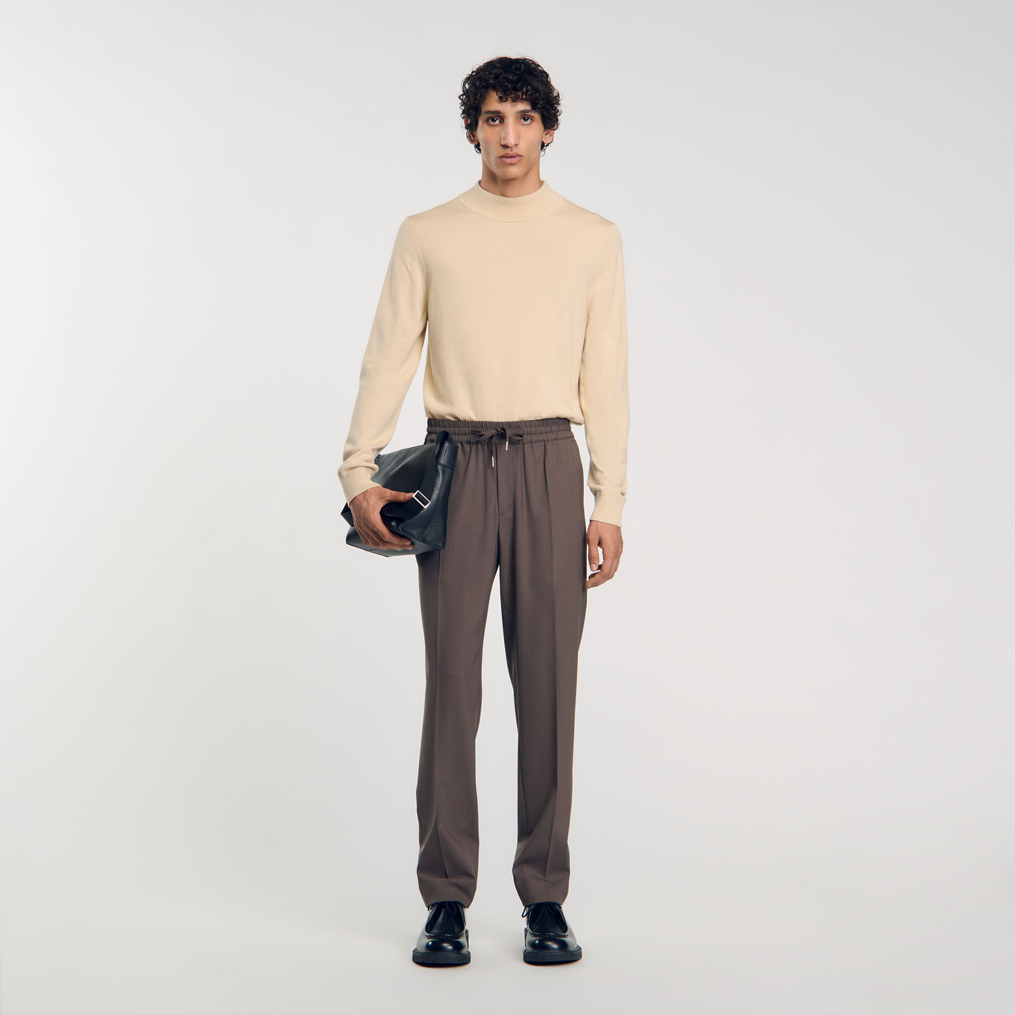 Elasticated waist trousers brown for Men Sandro Paris