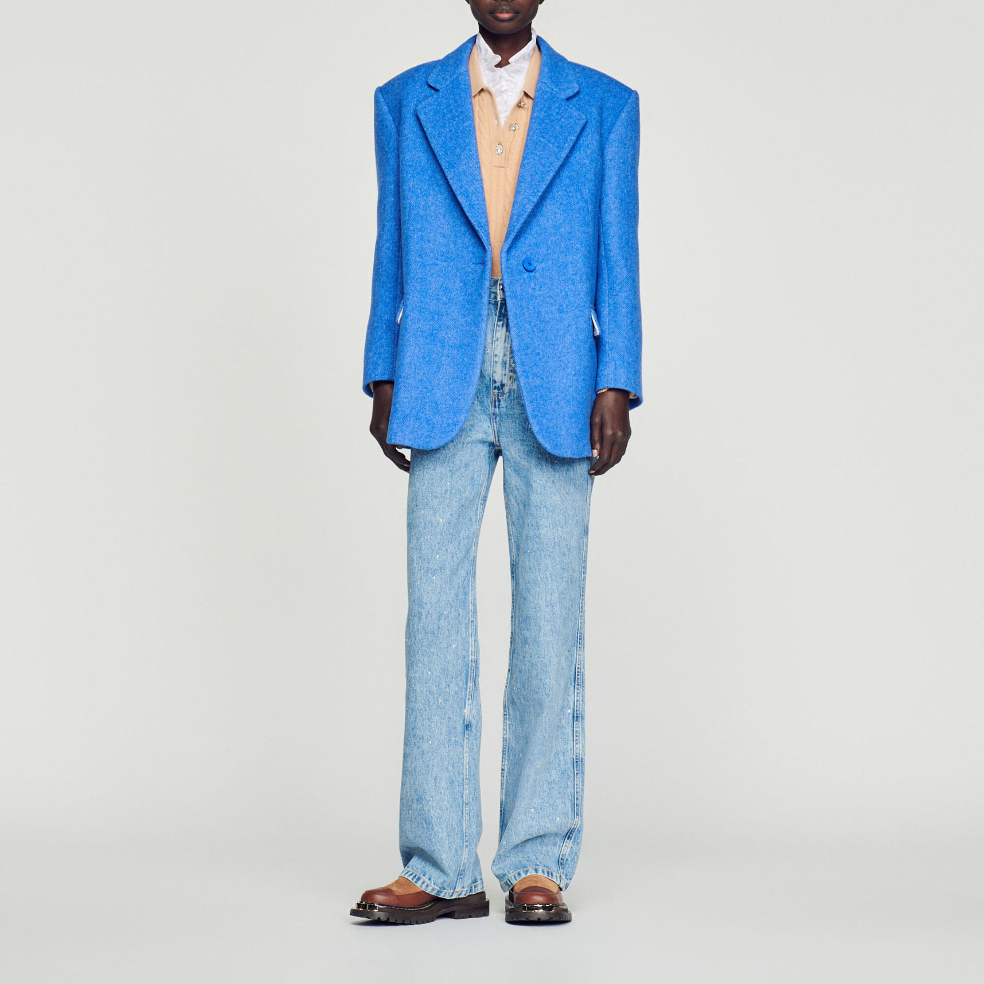 Sandro blue blazer hot sale