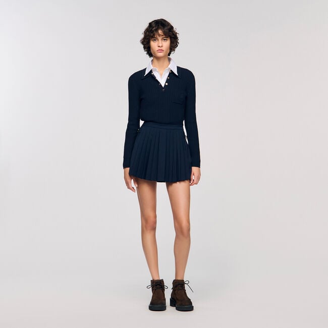Pleated skort