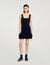Short knit dress with ruffles