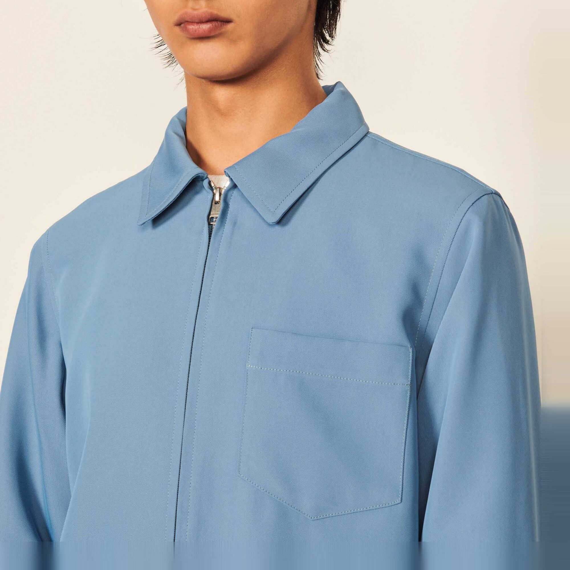 Floaty zip-up overshirt