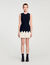 Two-tone short knit dress