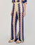 Two-tone open weave trousers