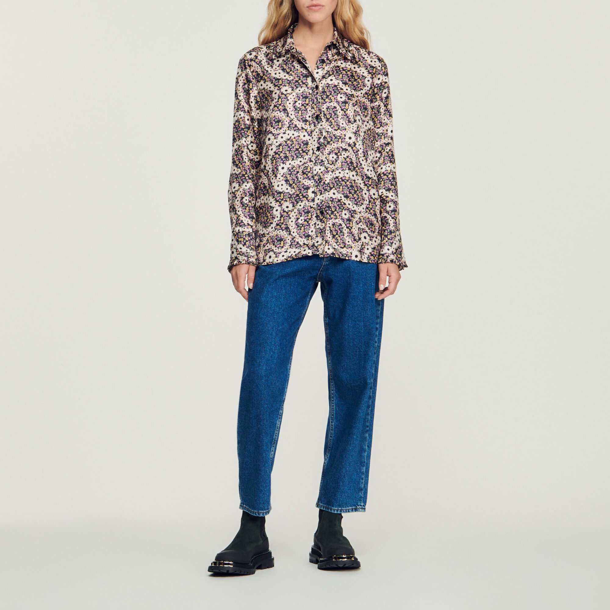 Silk floral shirt