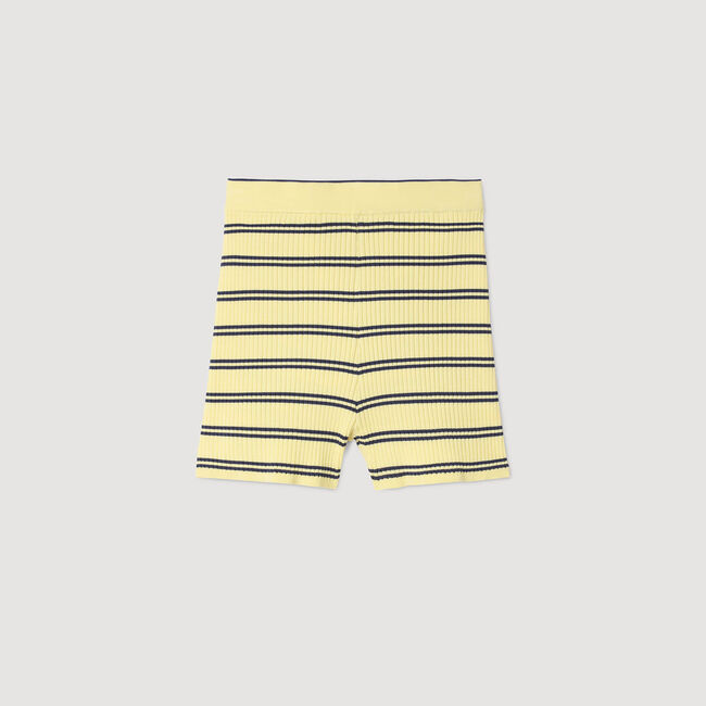 Striped knit shorts