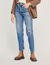Ripped straight-leg jeans
