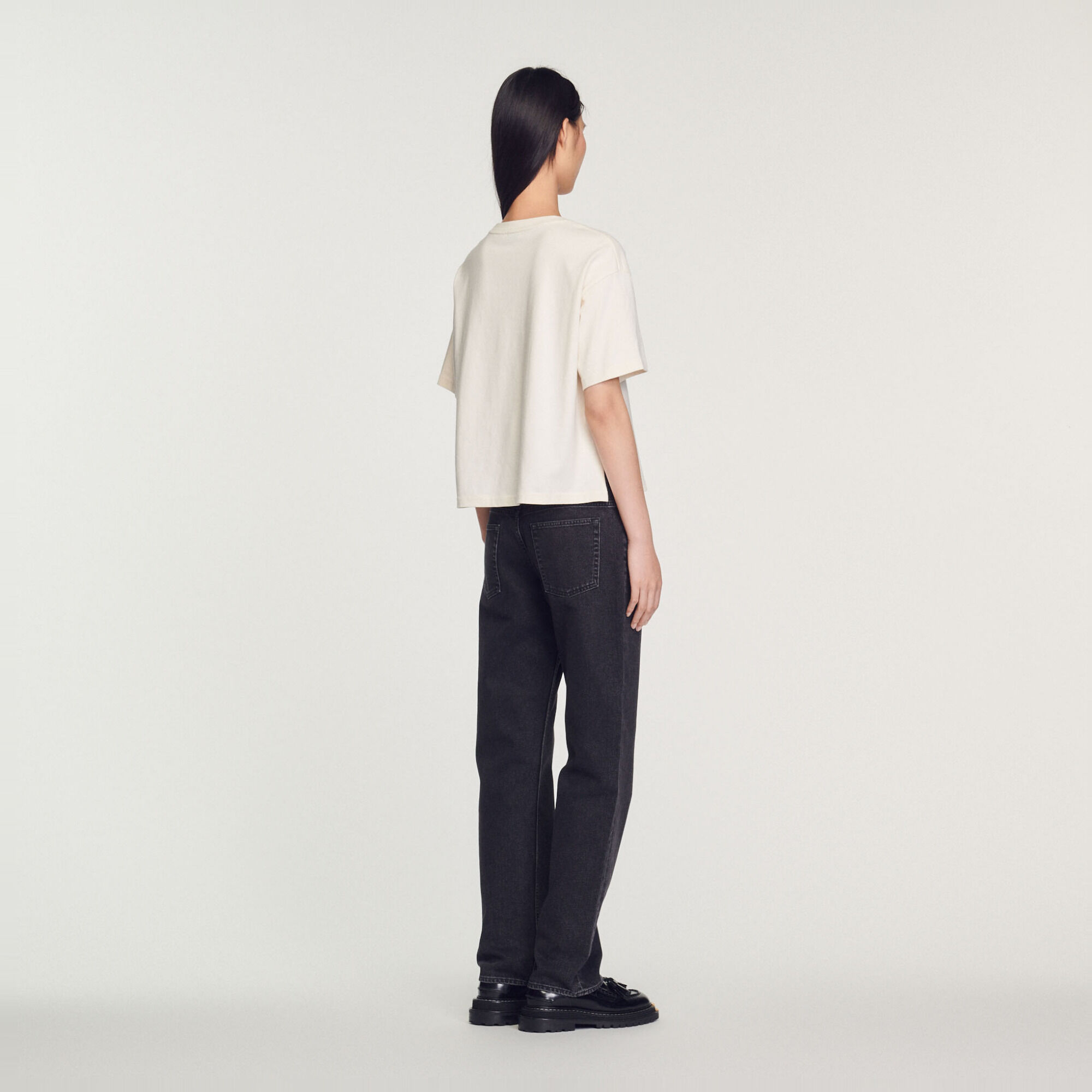 Cropped We Are The New Hippies T-shirt white / beige For