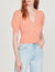 Cropped cardigan with balloon sleeves