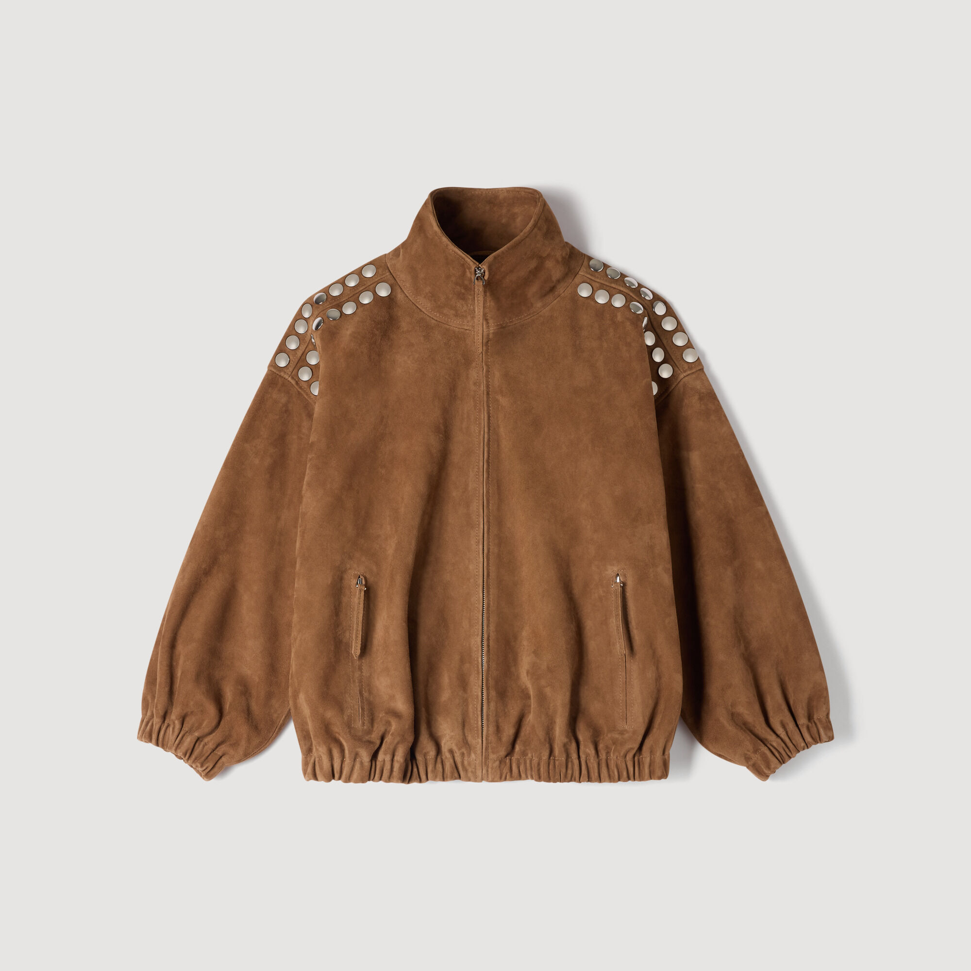 Studded suede jacket