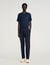 Elasticated straight-leg trousers