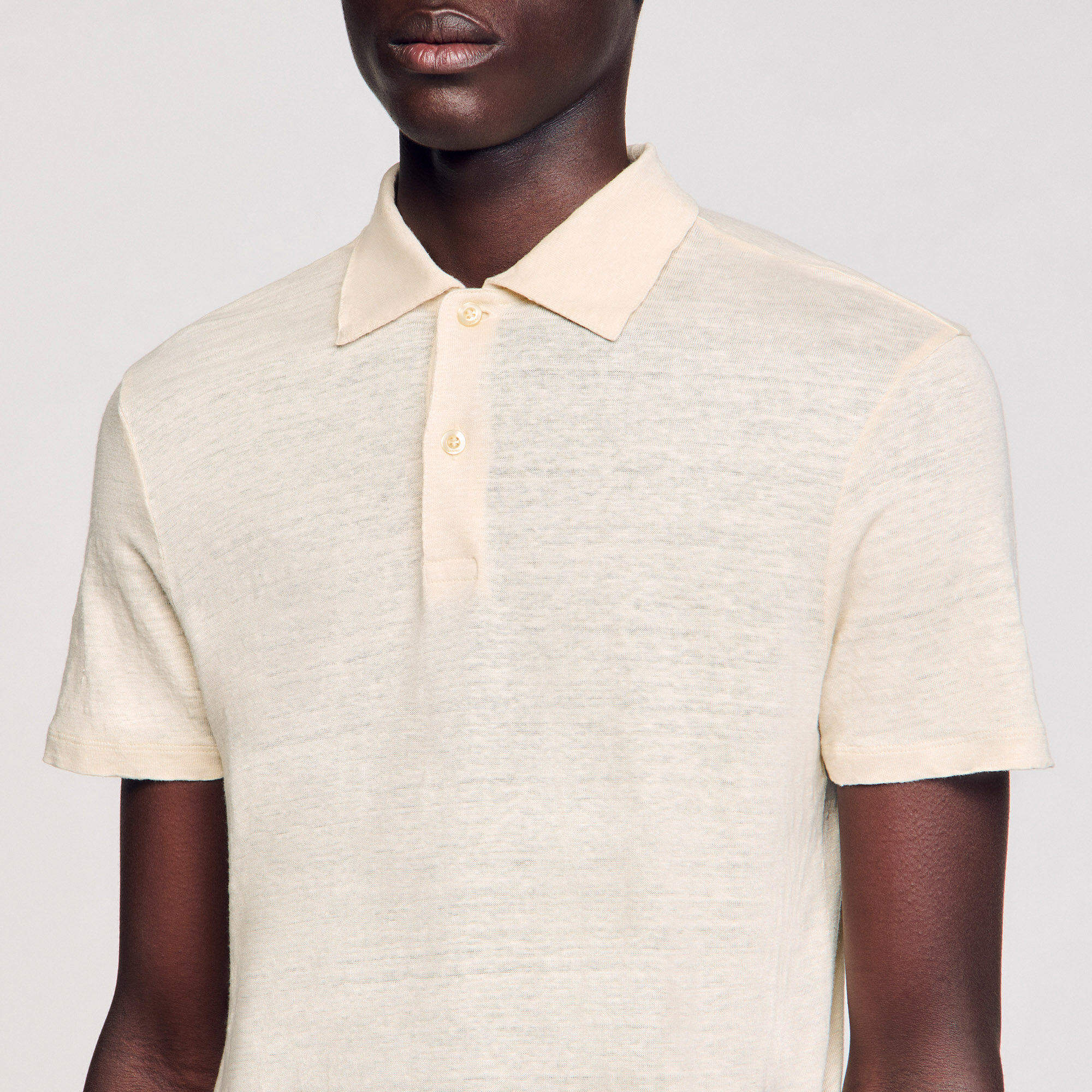 Linen polo shirt