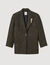 Tailored jacket with embellished brooch