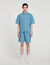 Square cross denim shirt