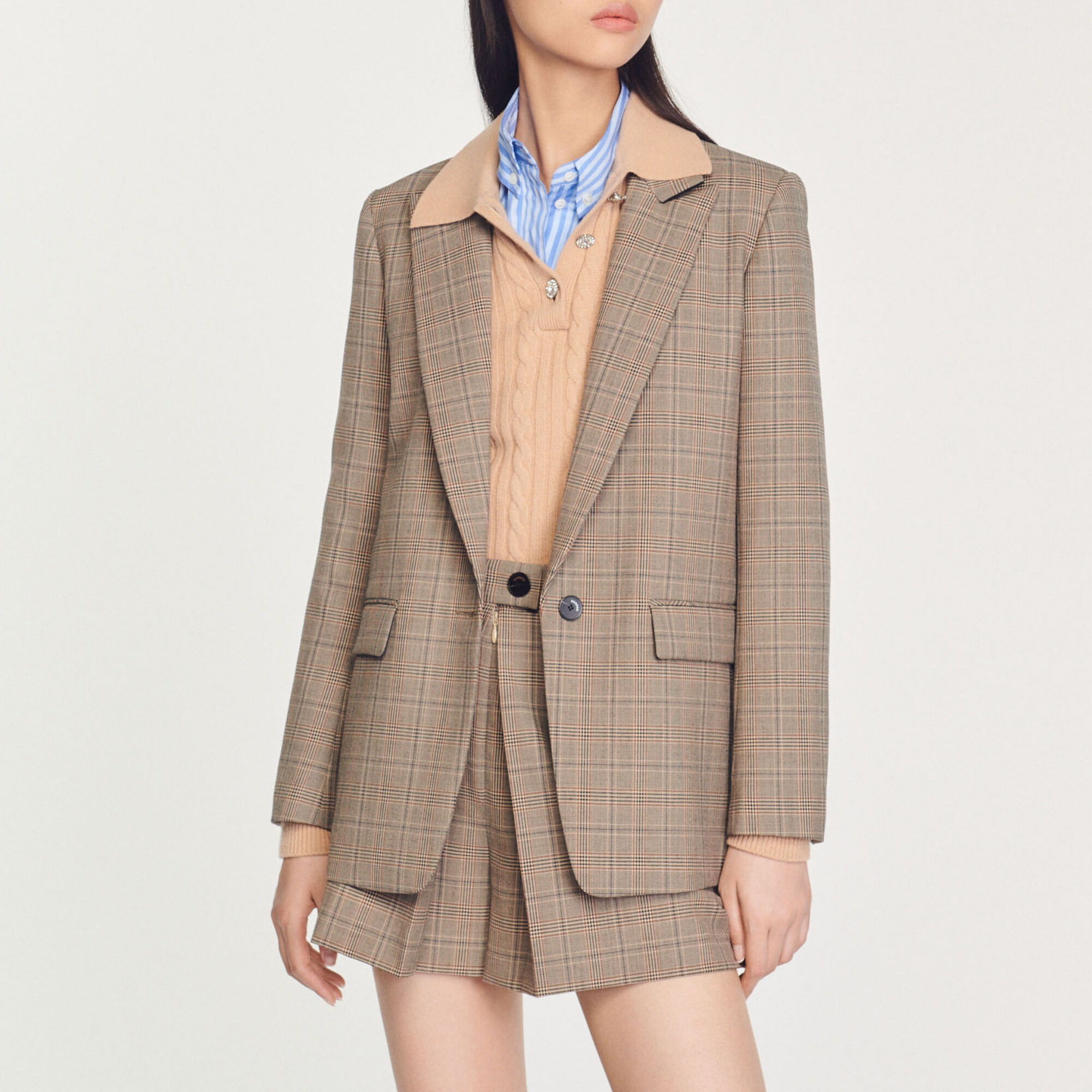 Checked tailored jacket