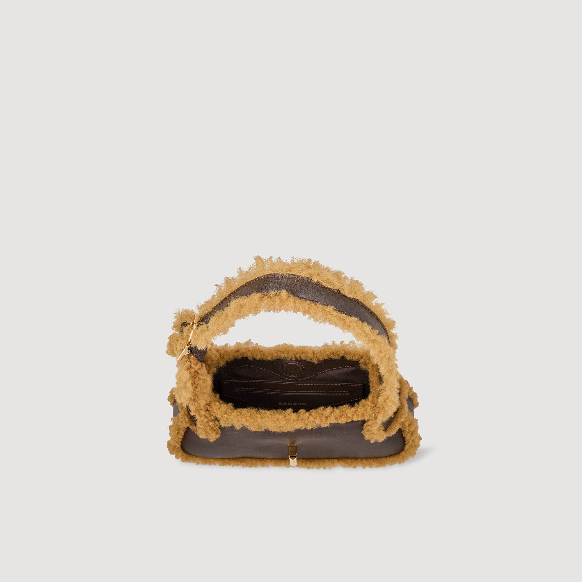 Leather and shearling Janet bag