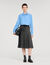 Long pleated rhinestone skirt
