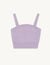 Embroidered knit bra top